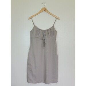 DKNY Womens Sleeveless Spaghetti Tank Slip On Dress Taupe Size 10 COTTON